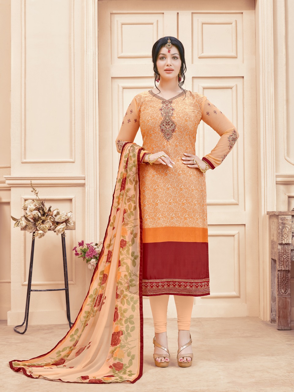 Samaira 5001 To 5011 Series Royal Crep Printed Salwar Kameez