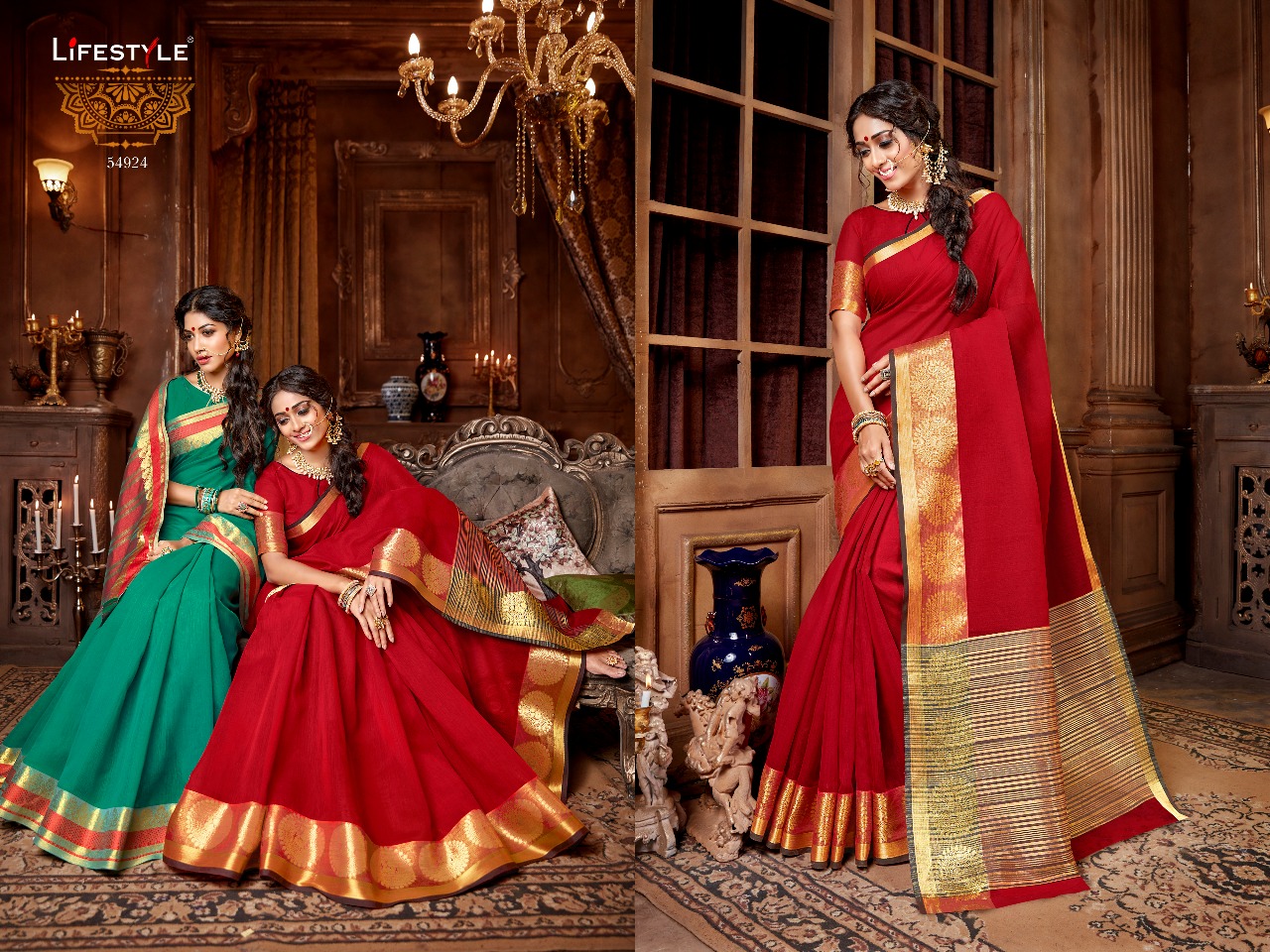 Lifestyle Khadi Silk Vol 17 54921 Series Designer Silk Saree Collection Wholesale Dealer And Supplie...