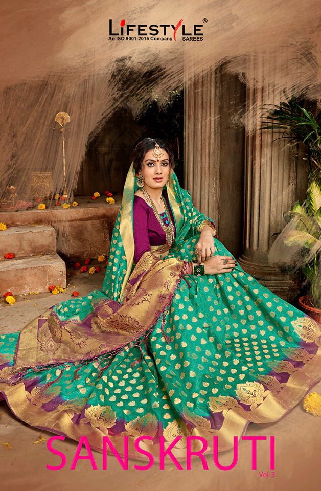 Lifestyle Sanskriti Vol 3 52201 Series Designer Weving Saree