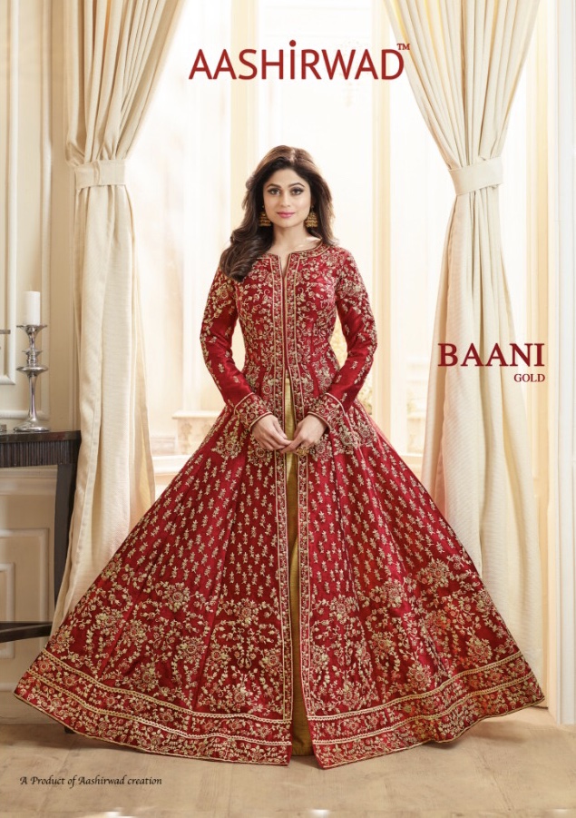Baani Gold By Aashirwad 1001 Colours Designer Gown Suit Wholesaler And Supplier Surat
