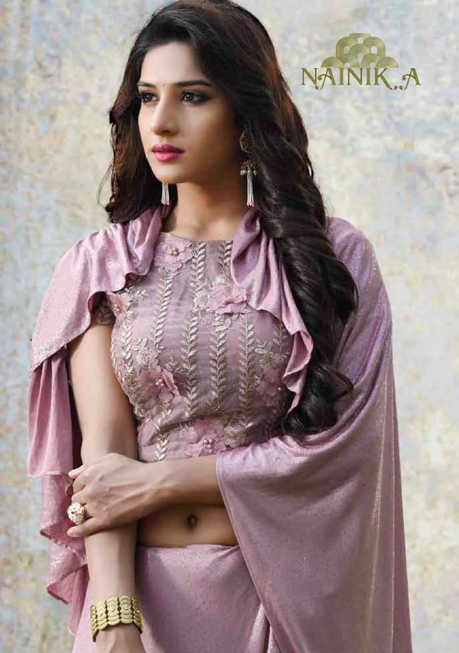 Nainik A 2101 Series Fancy Designer Party Wear Frill Saree Collection Wholesaler Surat