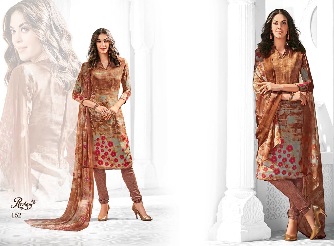 Resham Vol 4 By Anmol Tex 161 Series French Crepe Printed Salwar Kameez Catlog Wholesaler And Suppli...