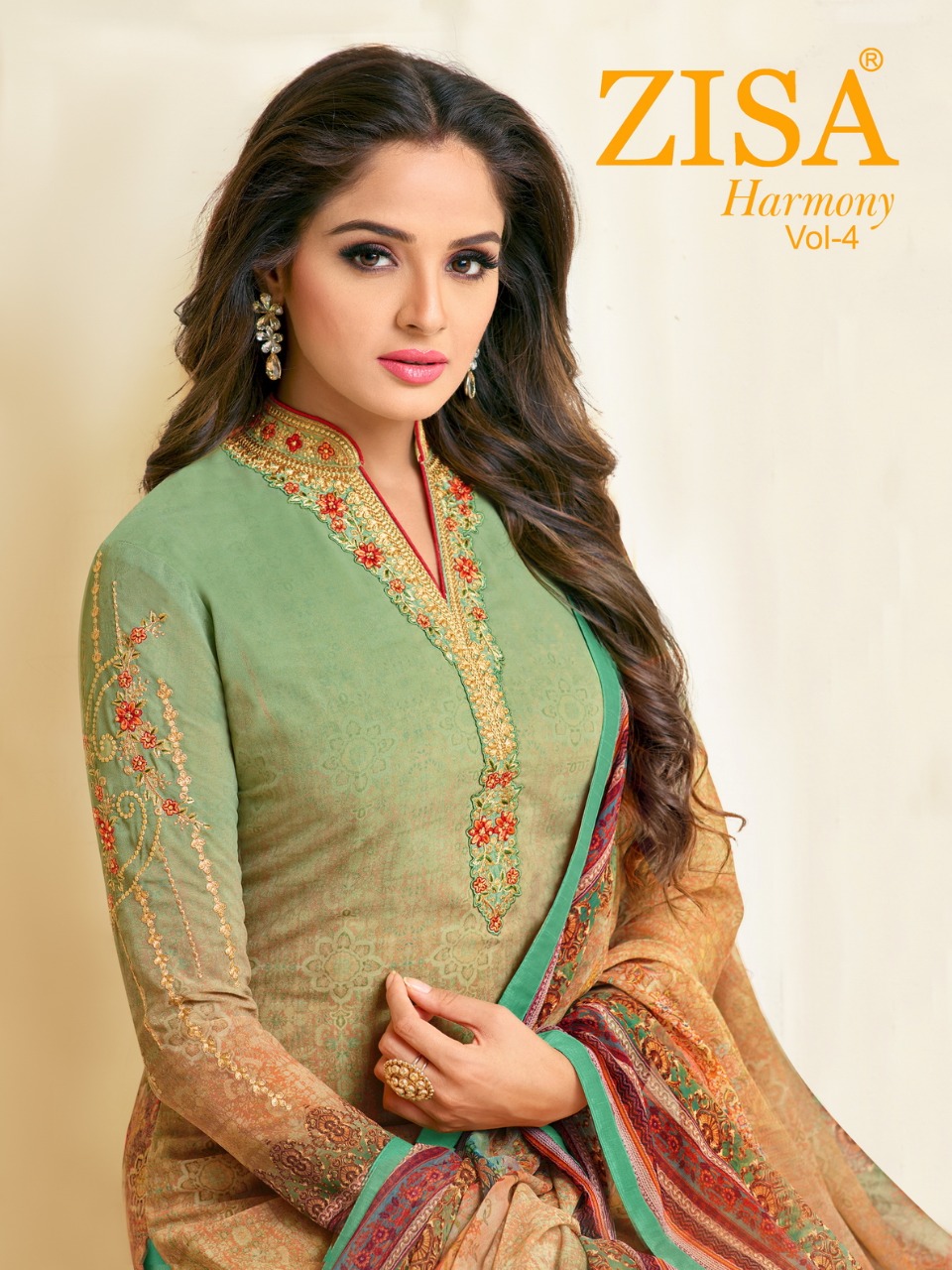 Harmony Vol 4 By Zisa 2721 Series Fancy Gorget Digital Printed Salwar Kameez Catlog Wholesale Dealer...