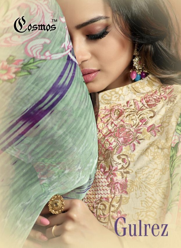 Gulrez By Cosmos 6001 Series Fancy Cambric Cotton Printed Salwar Kameez Catlog Wholesaler Surat