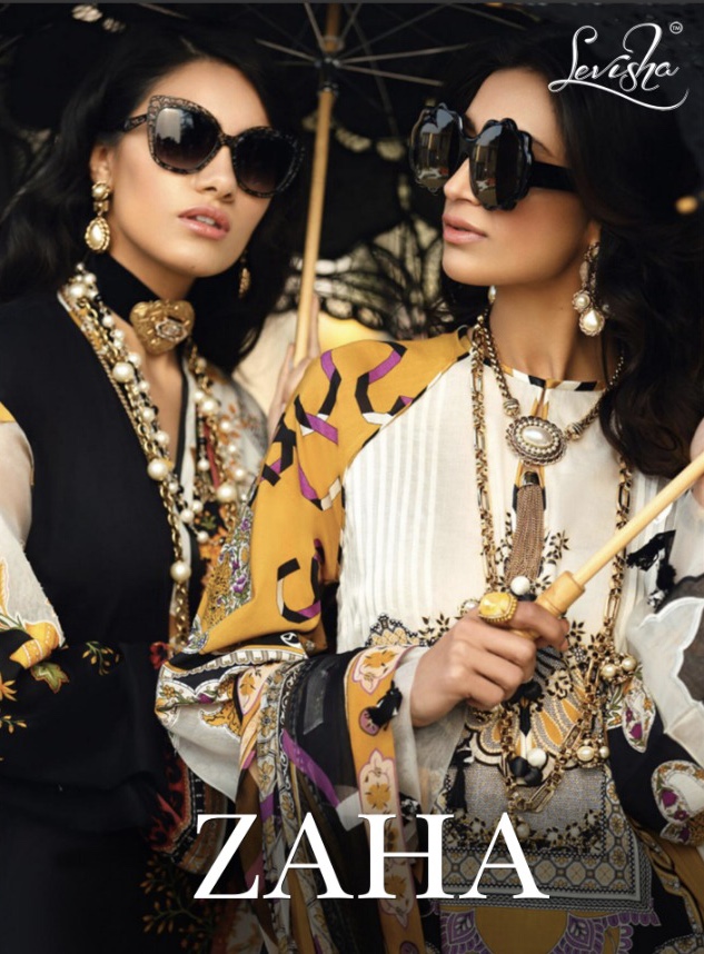 Zaha By Levisha 1001 Series Fancy Crep Silk Digital Printed Salwar Kameez Catlog Wholesaler Surat