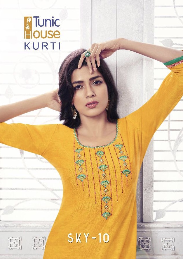 Sky Vol 10 By Tunic House 2011 Series South Handloom Cotton Kurti Catlog Wholesaler Surat