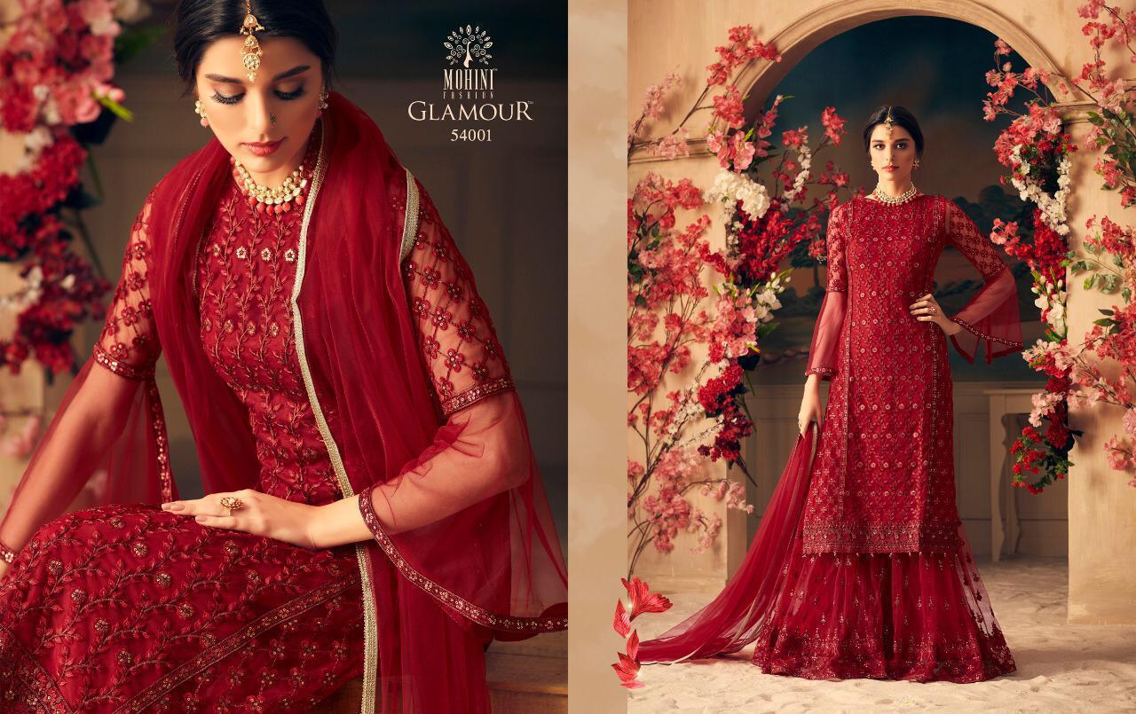 Mohini 54001 Series Fancy Party Wear Sarara Suit Collection Wholesaler Surat
