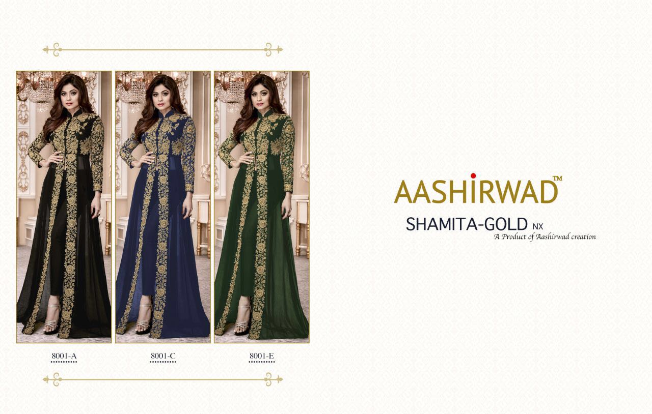 Aashirwad Shamita Gold Nx Series 8001 A C E Colors Wholsale