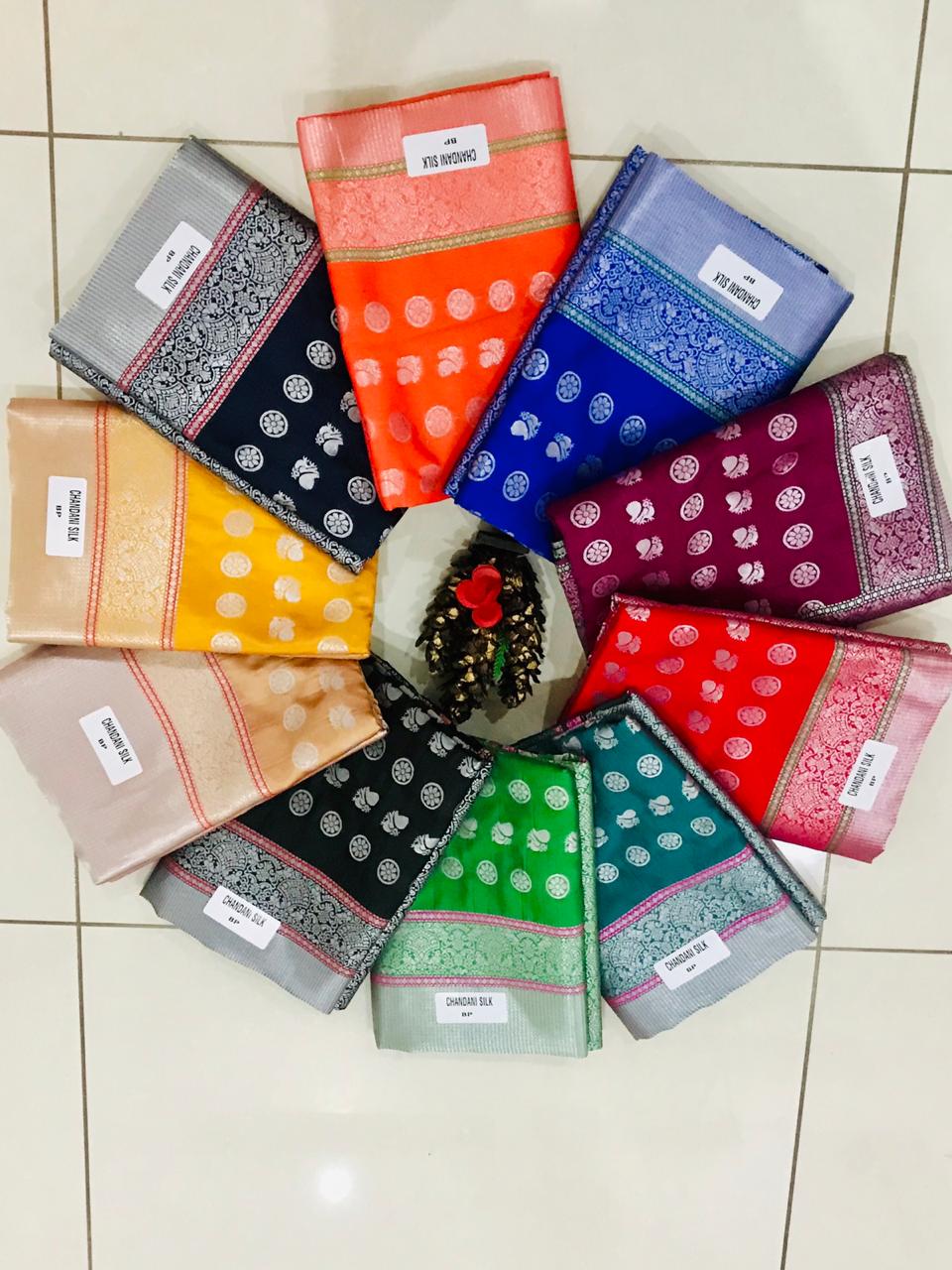 Chandni Silk By Vaamika Fancy Soft Silk Saree Collection Wholesaler Surat