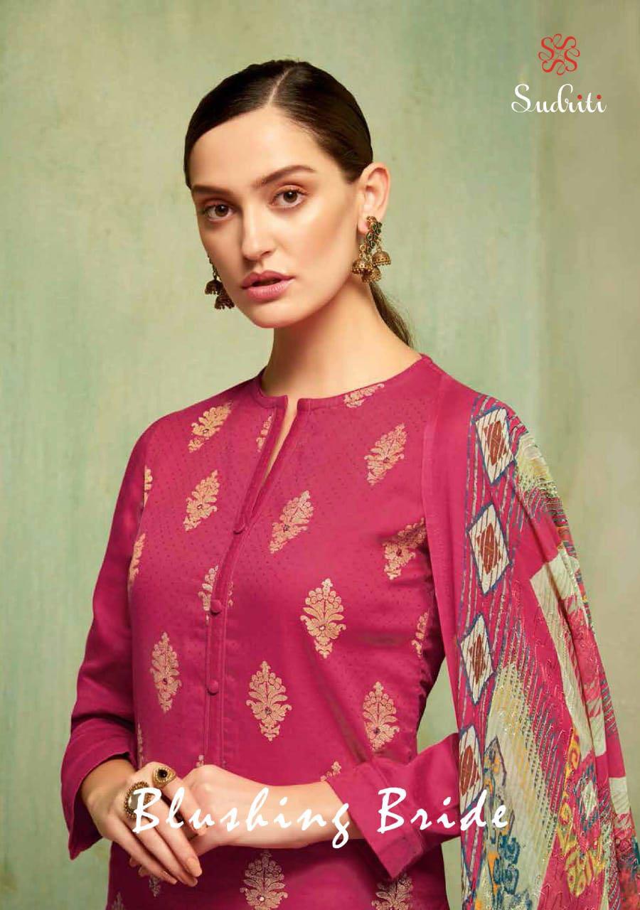 Blushing Bride By Sudriti Fancy Cotton Satin Printed Salwar Kameez Catlog Wholesale Dealer Surat