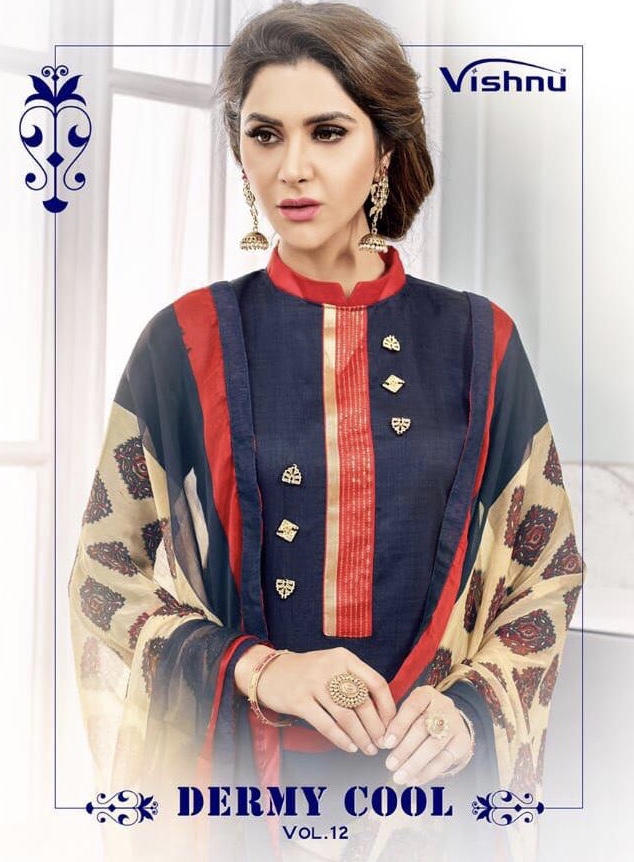 Dermy Cool Vol 12 By Vishnu Impex 68001 Series Fancy South Cotton Salwar Kameez Catlog Wholesale Dea...