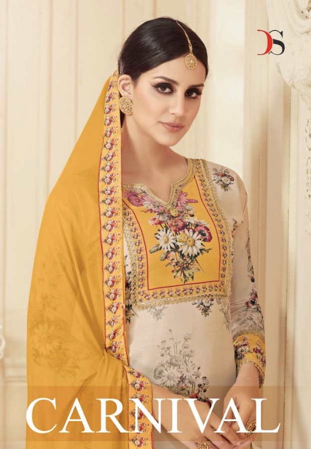 Carnival By Deepsy 20001 Series Fancy Muslin Cotton Digital Printed Sarara Suit Collection Wholesale...