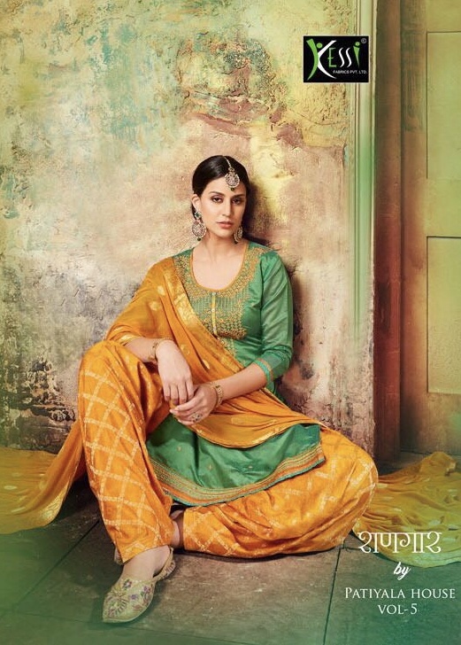 Kessi Fabrics Shangar By Patiala House Vol 5 4281 Series Chanderi Silk Patiala Suit Catlog Wholesale...