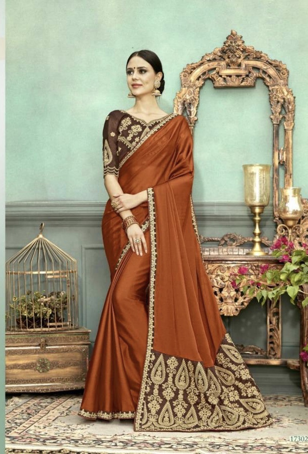 Farmaish By Triveni 17301 Series Fancy Party Wear Saree Collection Wholesale Dealer Surat