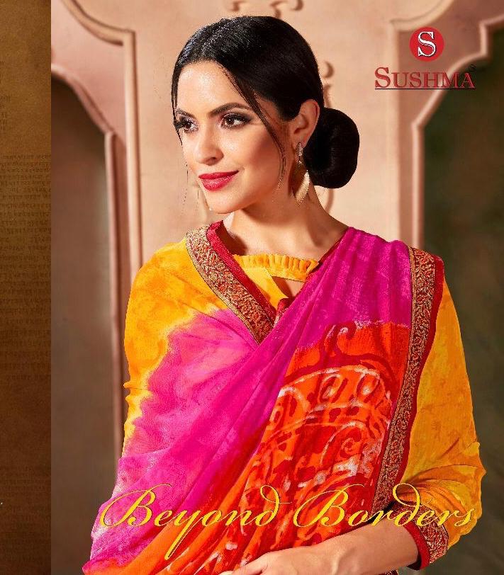 Beyond Borders By Sushma 3701 Series Fancy Printed Saree Catlog Wholesale Dealer Surat