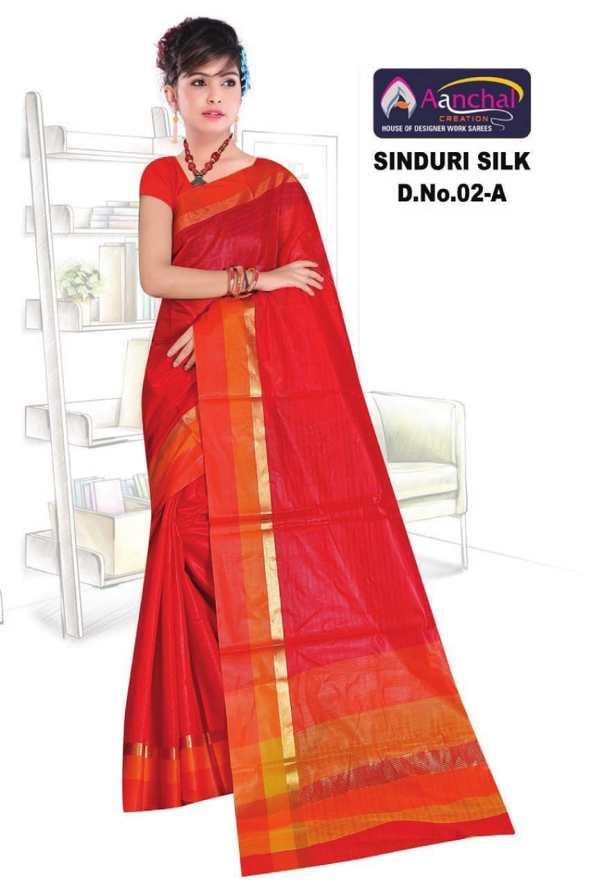 Sinduri Silk Vol 2 By Anchal Creation Fancy Soft Cotton Saree Collection Wholesaler Surat