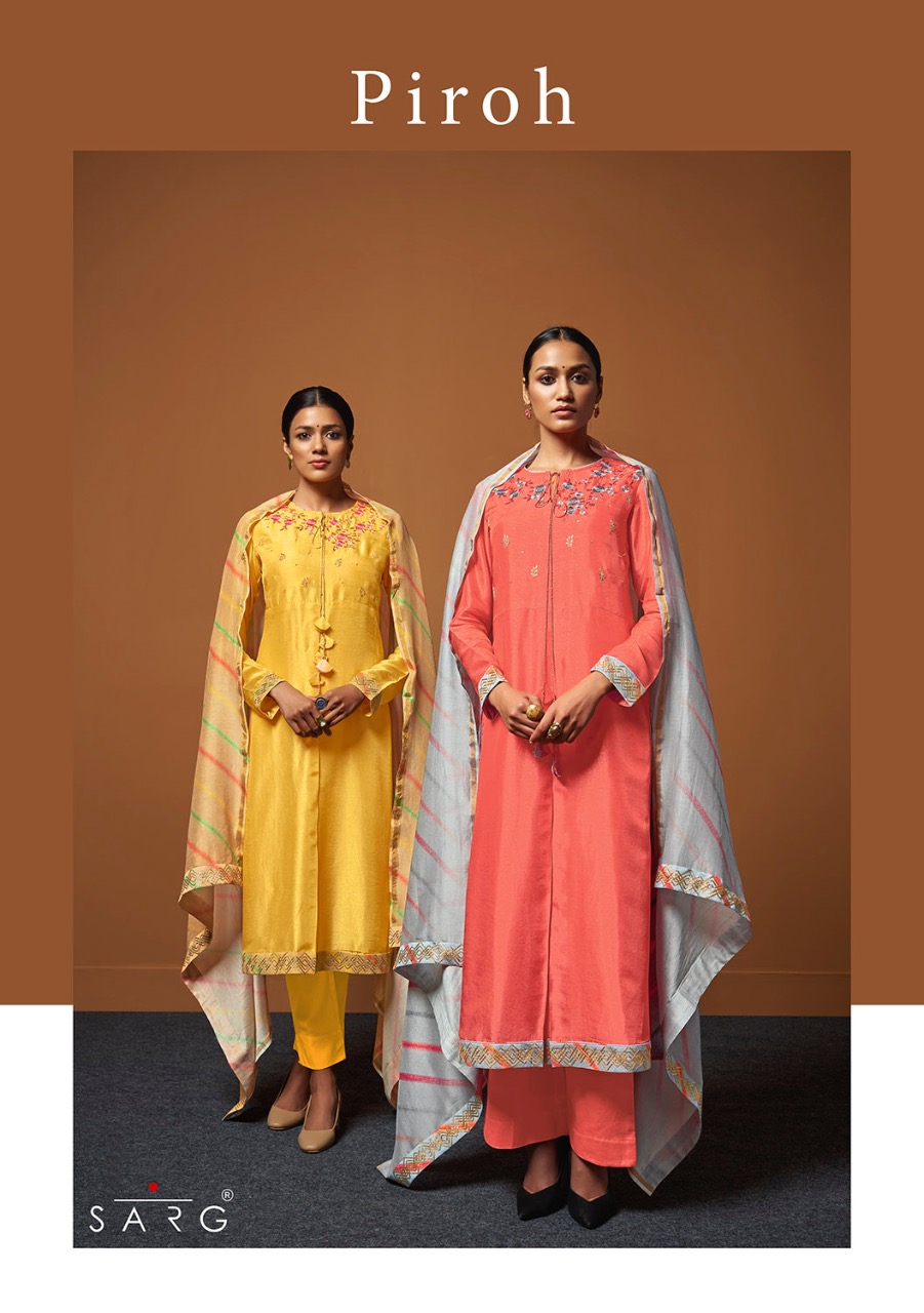 Sarg Sahiba Piroh 129 Series Fancy Salwar Kameez Wholesale Dealer And Supplier Surat