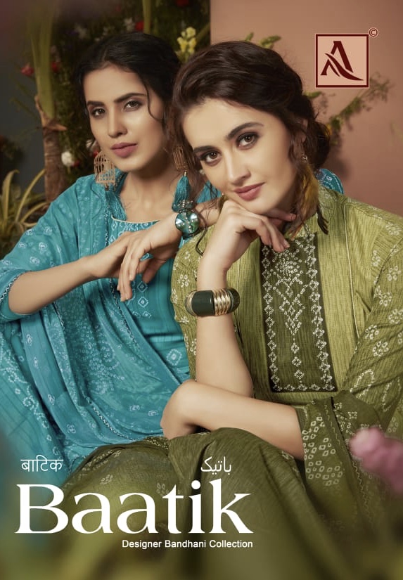 Baatik Designer Bandhni Collection By Alok Suit 282001 Series Fancy Pure Cambric Printed Salwar Kame...