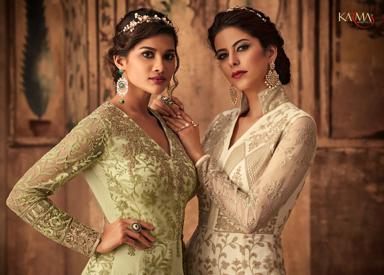Karma 15003 Series Fancy Designer Party Wear Gown Collection Wholesale Supplier Surat