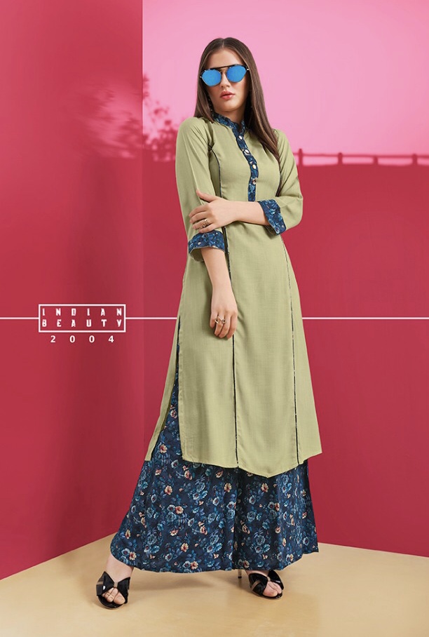 S More Baleno Vol 2 2001 Series Designer Reyon Kurti With Plazzo Catlog Wholesale Dealer Surat