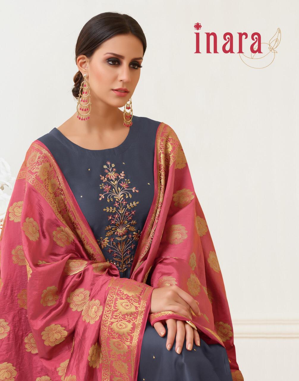 Inara By Angroop Plus 009 Series Fancy Maslin Silk Salwar Kameez Catlog Wholesaler Surat