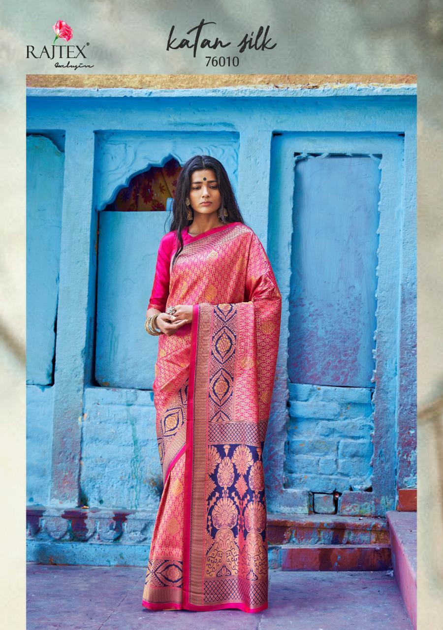 Katan Silk By Rajtex 76001 Series Fancy Designer Party Wear Weaving Silk Saree Collection Wholesaler...