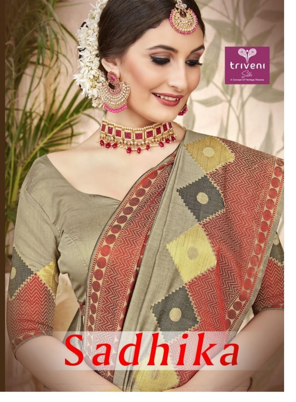Sadhika By Triveni 9101 Series Fancy Designer Traditional Weaving Silk Saree Collection Wholesaler S...