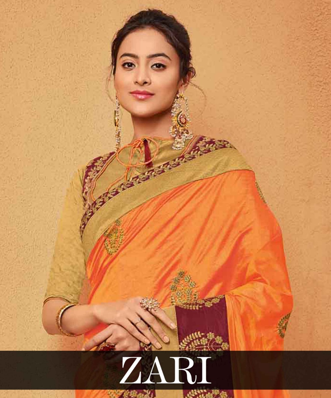 Zari Fancy Party Wear Two Tone Silk Saree Collection Wholesaler Surat