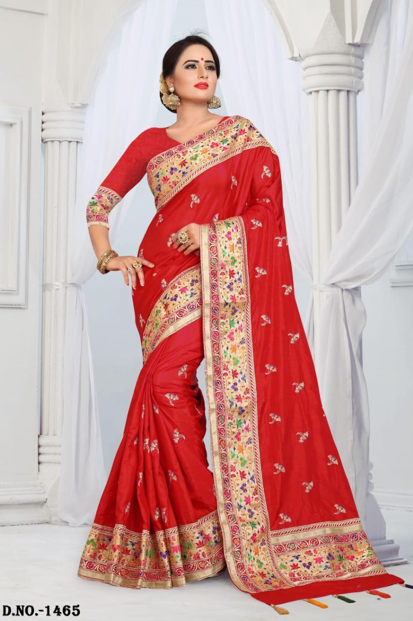 Margrita By Nari Fashion 1461 Series Fancy Party Wear Silk Saree Collection Wholesaler Surat
