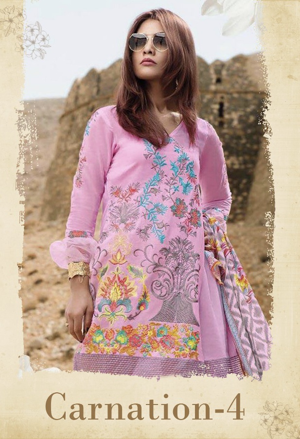 Deepsy Carnation Vol 4 300301 Series Pure Cotton Pakistani Style Salwar Kameez Catlog Wholesaler And...
