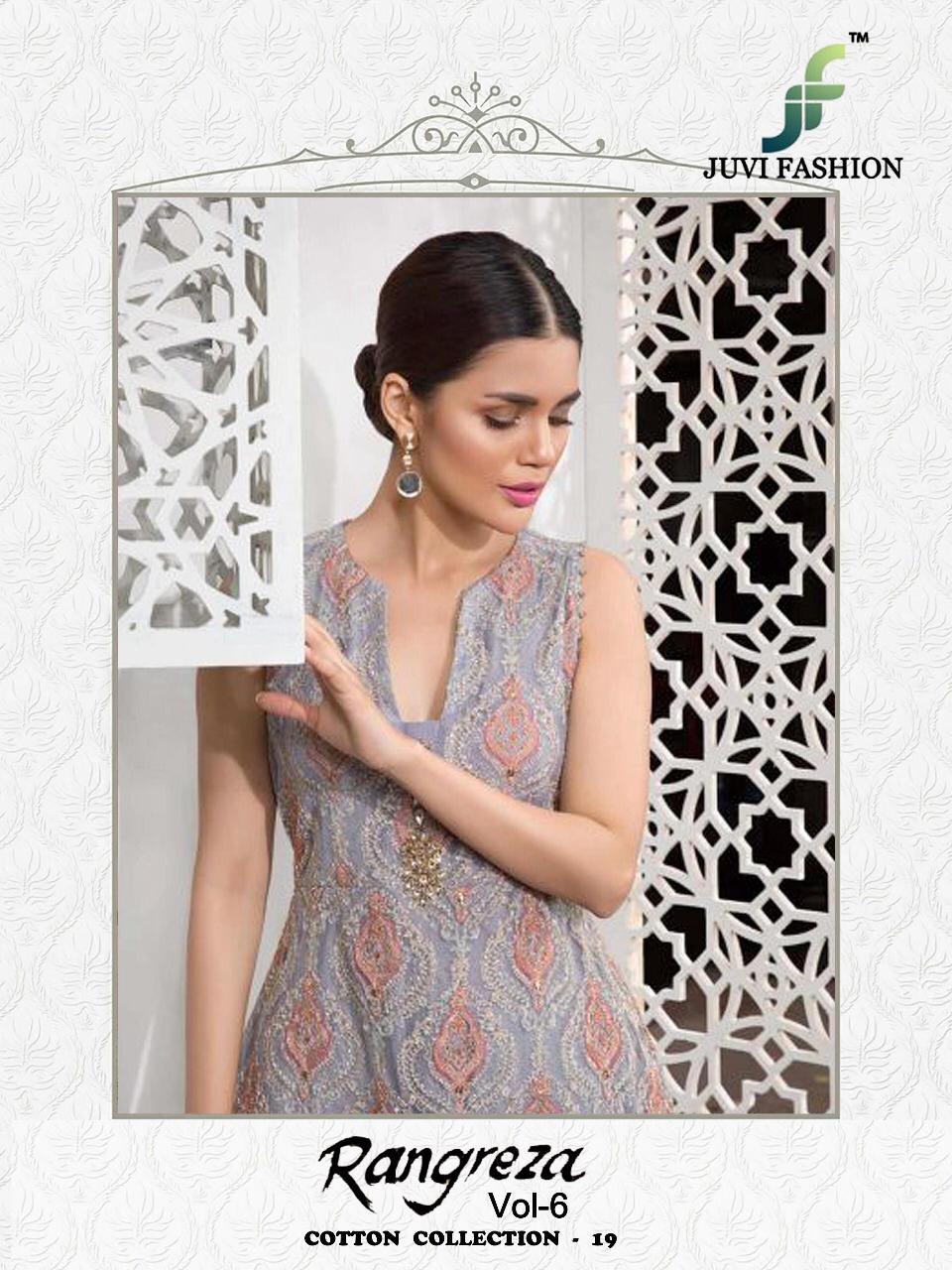 Rangreza Vol 6 By Juvi Fashion 41001 Series Fancy Cambric Cotton Pakistani Salwar Kameez Catlog Whol...