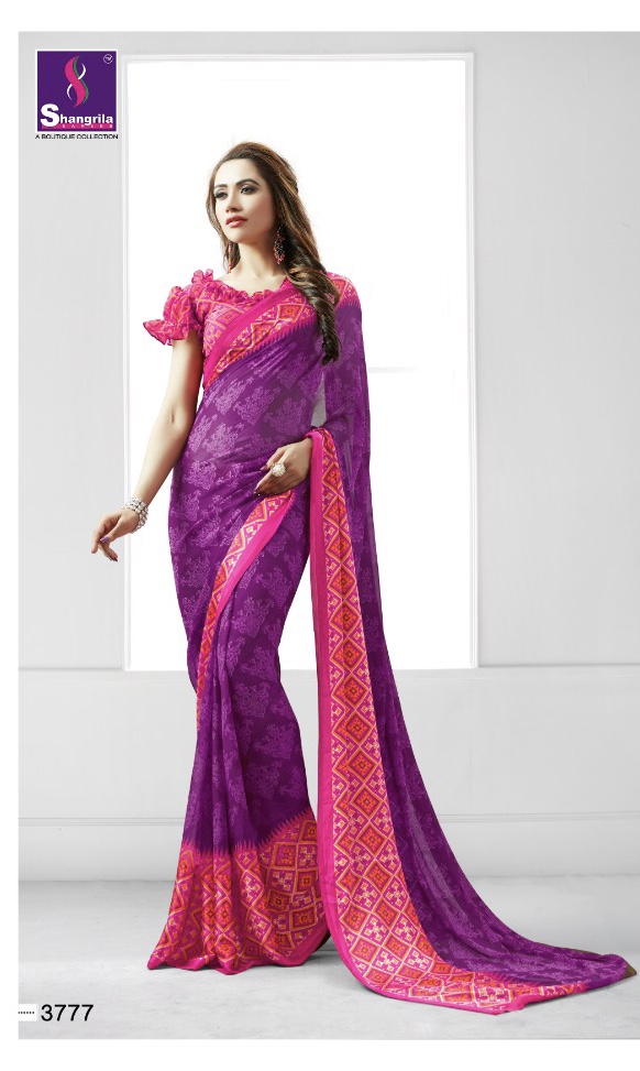 Ayaana Vol 2 By Shangrila 3771 Series Fancy Printed Sare With Satin Border Collection Wholesale Deal...