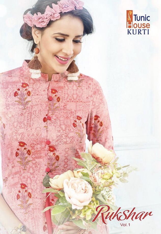 Rukshar Vol 1 By Tunic House 17001 Series Viscose Checks Printed Kurti Catlog Wholesale Dealer Surat