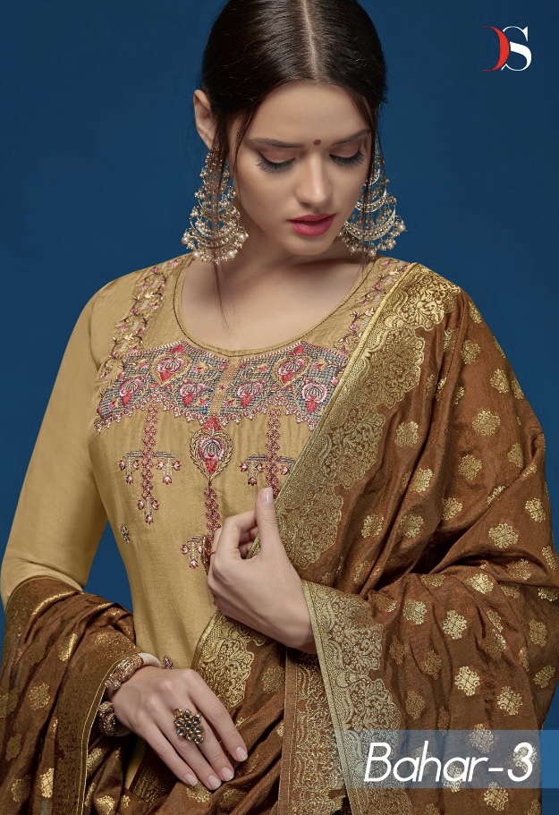 Bahar Vol 3 By Deepsy 3001 Series Party Wear Viscose Opada Silk Salwar Kameez Catlog Wholesale Deale...