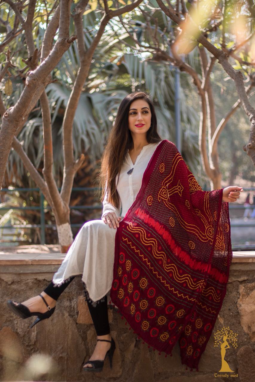 Trendymist Vol 2 By Trandy Mist Fancy Cotton Bandhej Printed Dupatta Collection