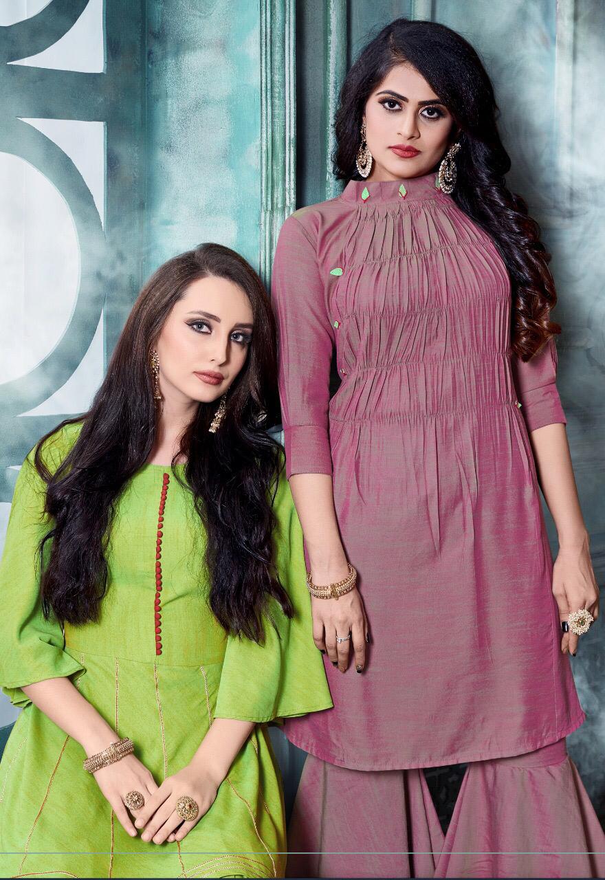 Adaa By Banwery 1001 Series Fancy Ethnic Wear Fancy Regal Kurti With Sarara Wholesaler Surat