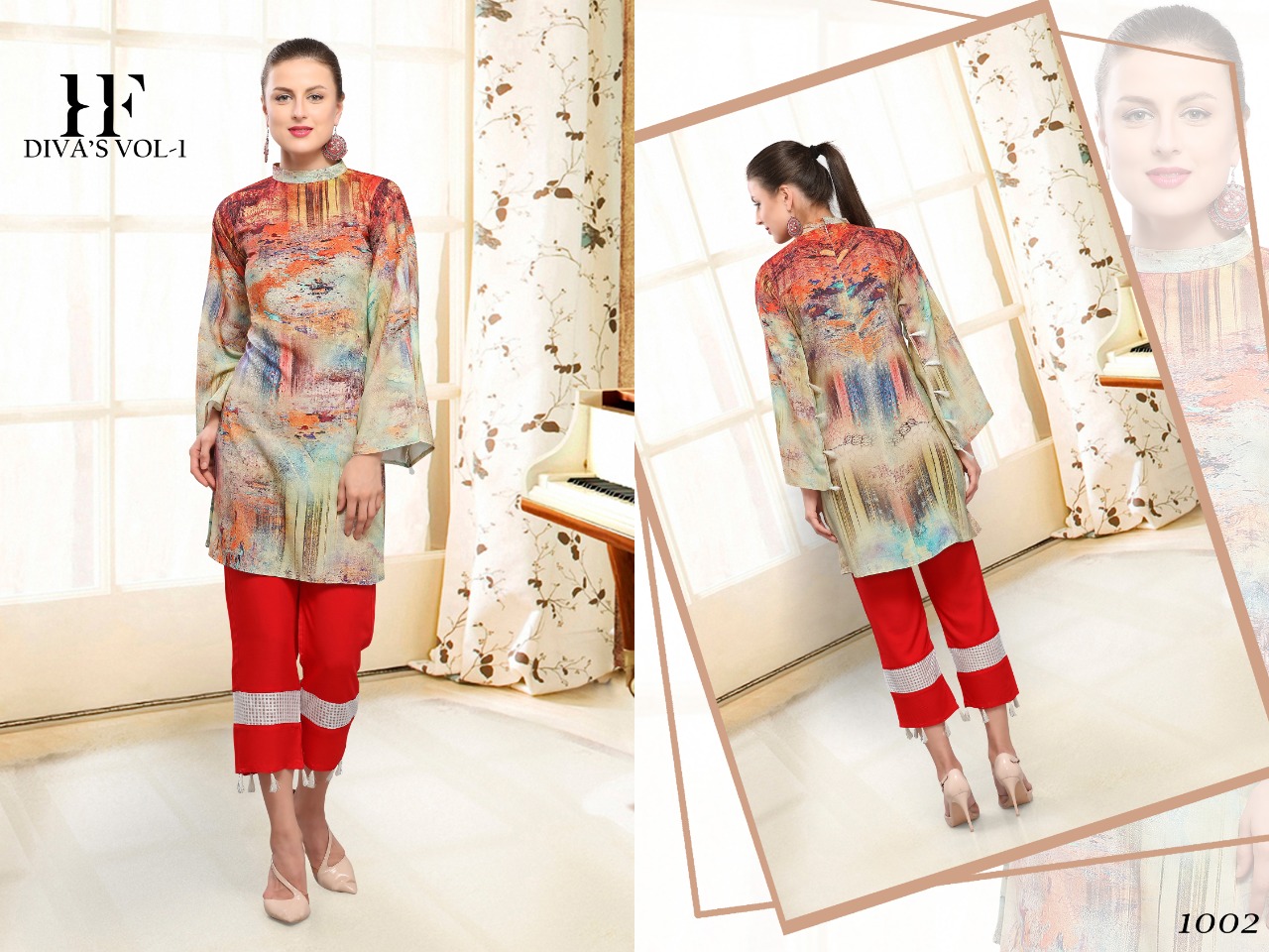 Diva S Vol 1 1001 Series Fancy Reyon Digital Printed Kurti Catlog Wholesaler Surat