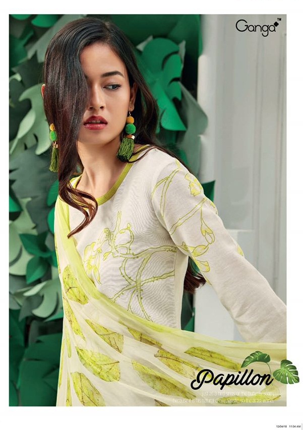 Ganga Papillon 5835 Series Linen Digital Print Suit Dealer