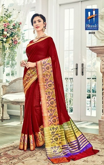 Hitansh Silk Touch 4 2028 Series Cotton Silk Sarees Dealer