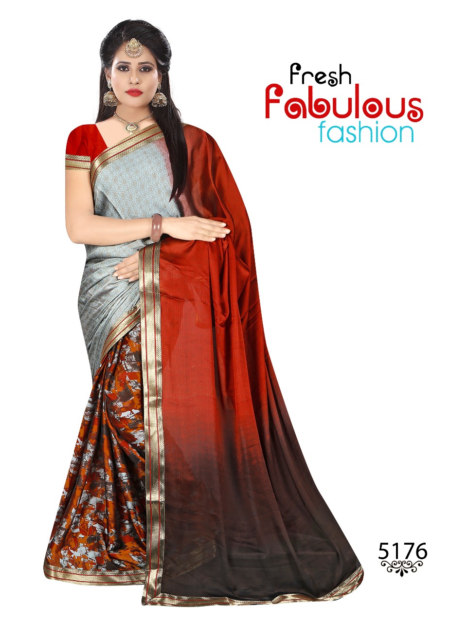 Muskan Rangoli Fabric Printed Saree Wholesale Dealer Surat