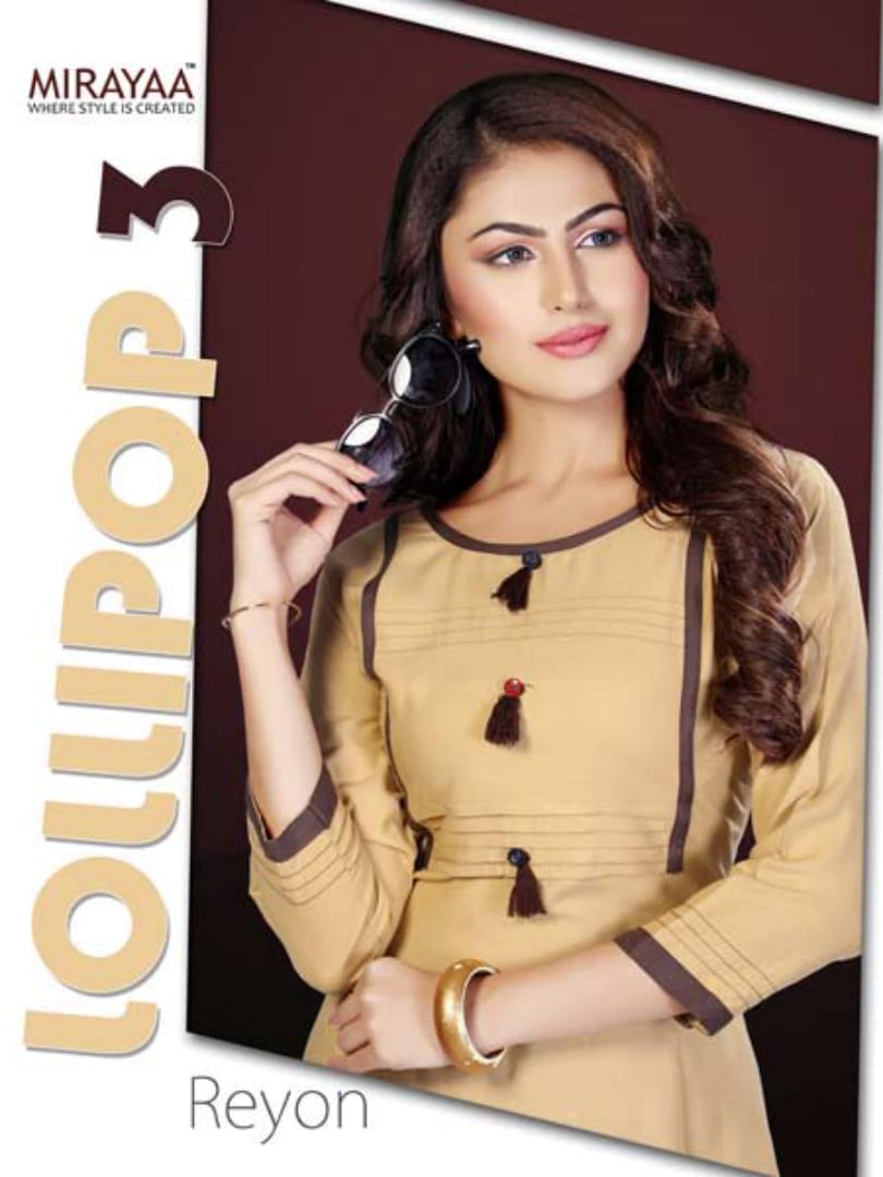 Lollipop  Vol 3 By Mirayaa Heavy Reyon Top With Lagging Set Wholesale Supplier And Dealer Surat