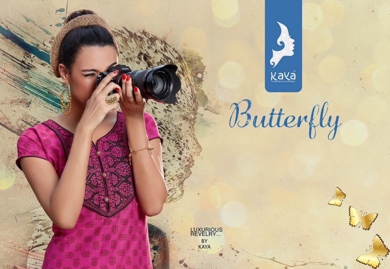 Butterfly  By Kaya Cambric Cotton Prints Kurtis Catalogue Wholesale Supplier And Dealer India