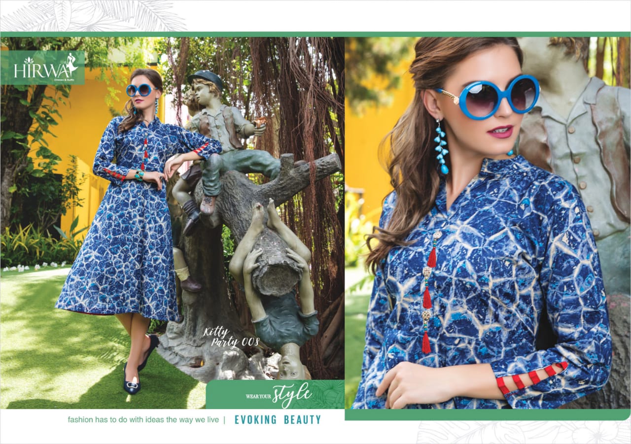 Kitty Party By Hirwa Cambric Cotton Print Kurtis Wholesale Supplier And Dealer Surat