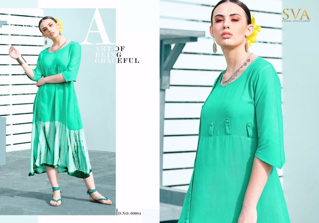 Fantastic By Sva Pure Heavy Reyon Sybory Style Fancy Kurtis Catalogue Wholesale Supplier And Dealer ...