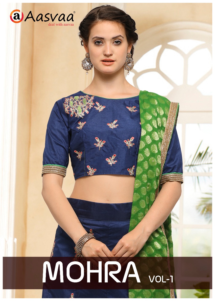 Mohra Vol 1 By Aasvaa Silk Fabric Designer Wedding Wear Lehngas Wholesale Supplier And Dealer Nityan...