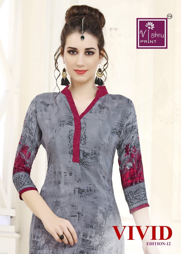 Vivid By Vishnu Prints French Crape Suits Wholesale Supplier And Dealer Nitya Nx Gujarat