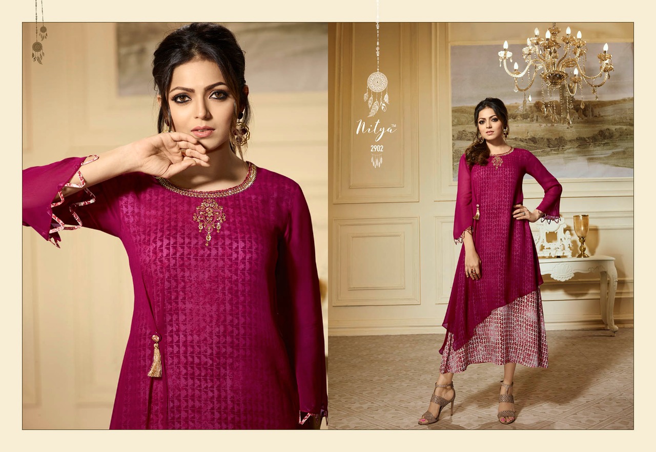 Nitya Vol 29 Nx By Lt Georgette Designer Kurtis Wholesale Supplier And Dealer Surat