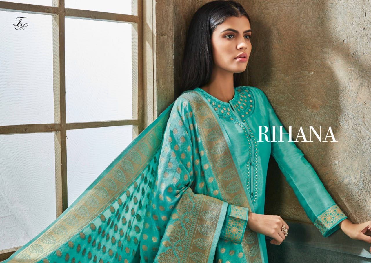 Rihana By Sahiba Silk Top With Handwork Designer Party Wear Suits Wholesale Supplier Nd Dealer Gujar...