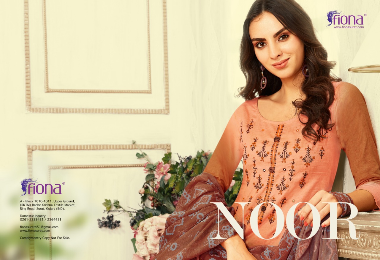 Noor By Fiona Series 22111to 22118  Silk Cotton Embroidered Designer Party Wear Suits Wholesale Supp...