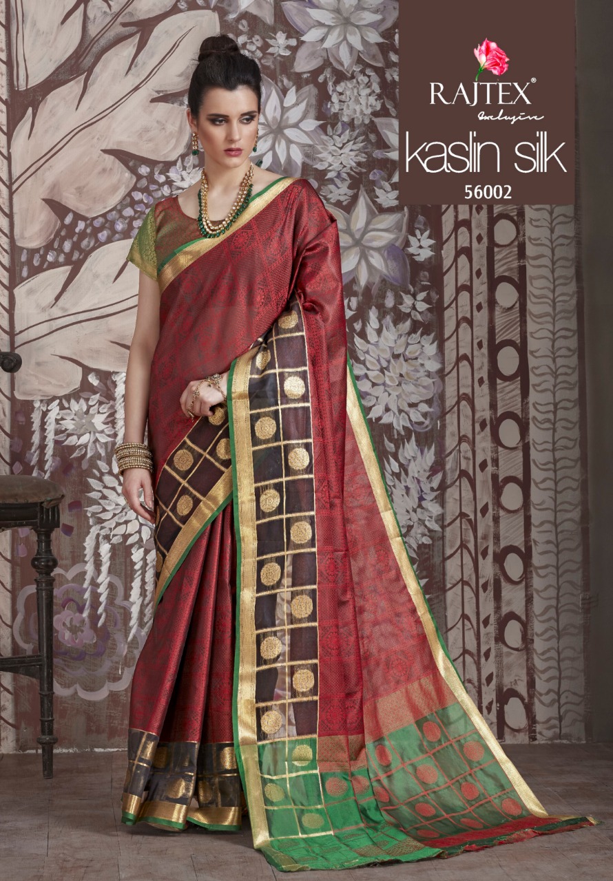 Kaslin Silk By Rajtex Series 56001 To 56010 Silk Designer Occasion Wear Sarees Wholesale Suppliers N...